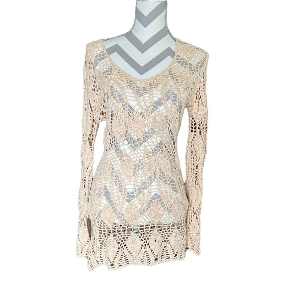 52 Weekends Cream Crochet Top